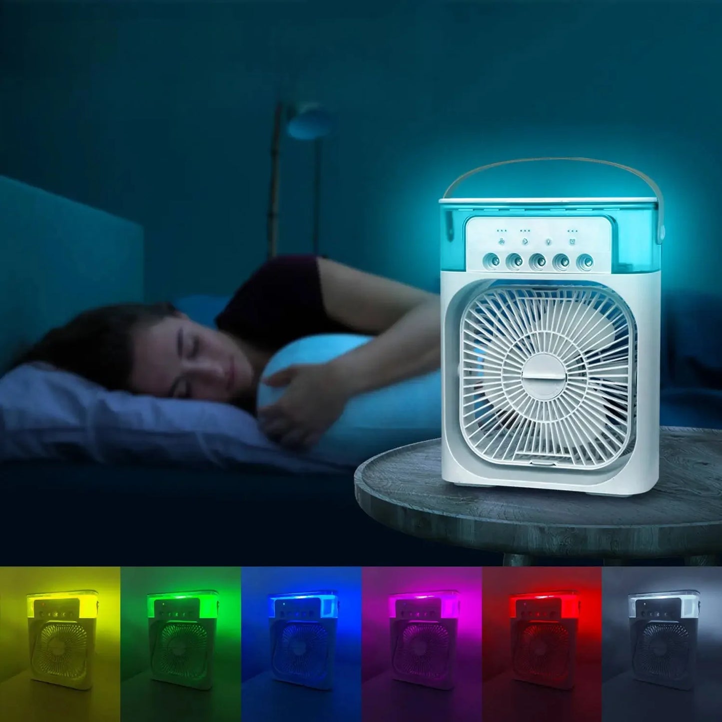Ventilador Enfriador 4 en 1 | Potente, Portátil y Ultra Silencioso
